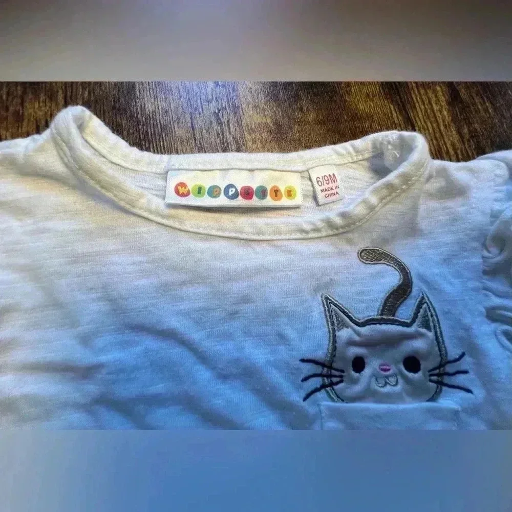 WIPPETTE | baby girl cat dress. Size: 6/9M